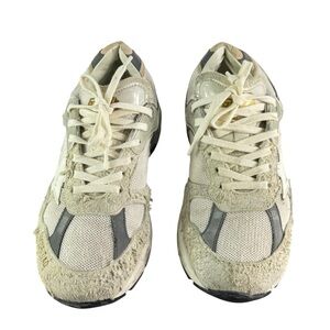 GOLDEN GOOSE GGDB Dad Star White Silver Leather Women Sneakers 36-6US